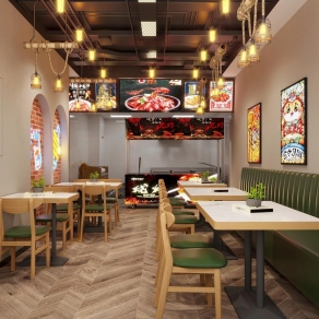 现代烧烤店3D模型下载